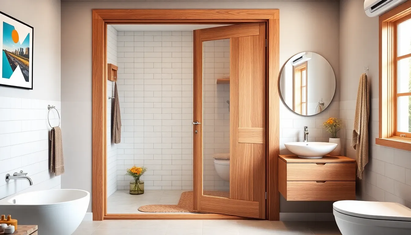 15 Space-Saving Bathroom Door Ideas That Actually Work in Tiny Spaces 3
