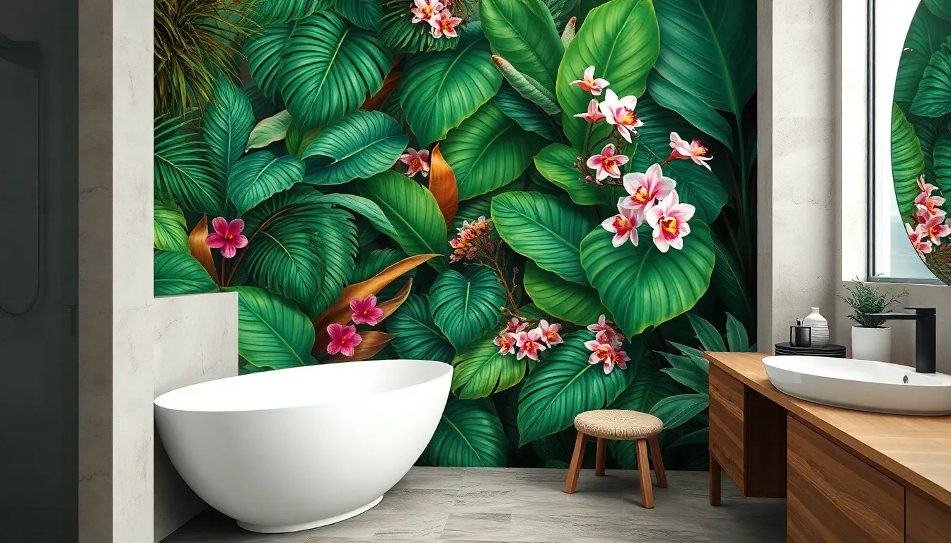 25 Stunning Bathroom Mural Ideas to Transform Your Space Into a Spa-Like Retreat 4 25 Stunning Bathroom Mural Ideas to Transform Your Space Into a Spa-Like Retreat 3