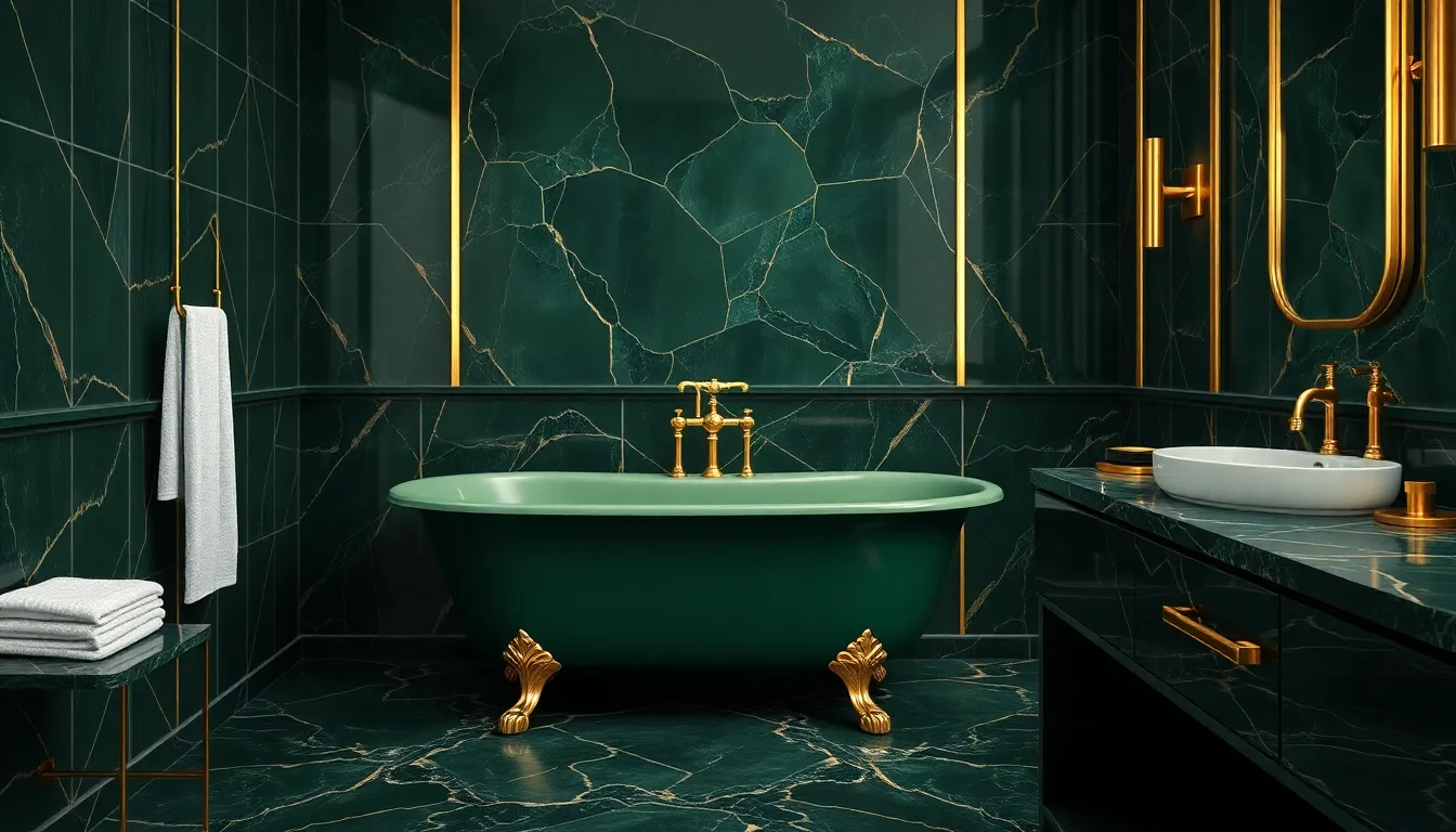 25 Stunning Green and Gold Bathroom Ideas to Transform Your Space in 2025 3