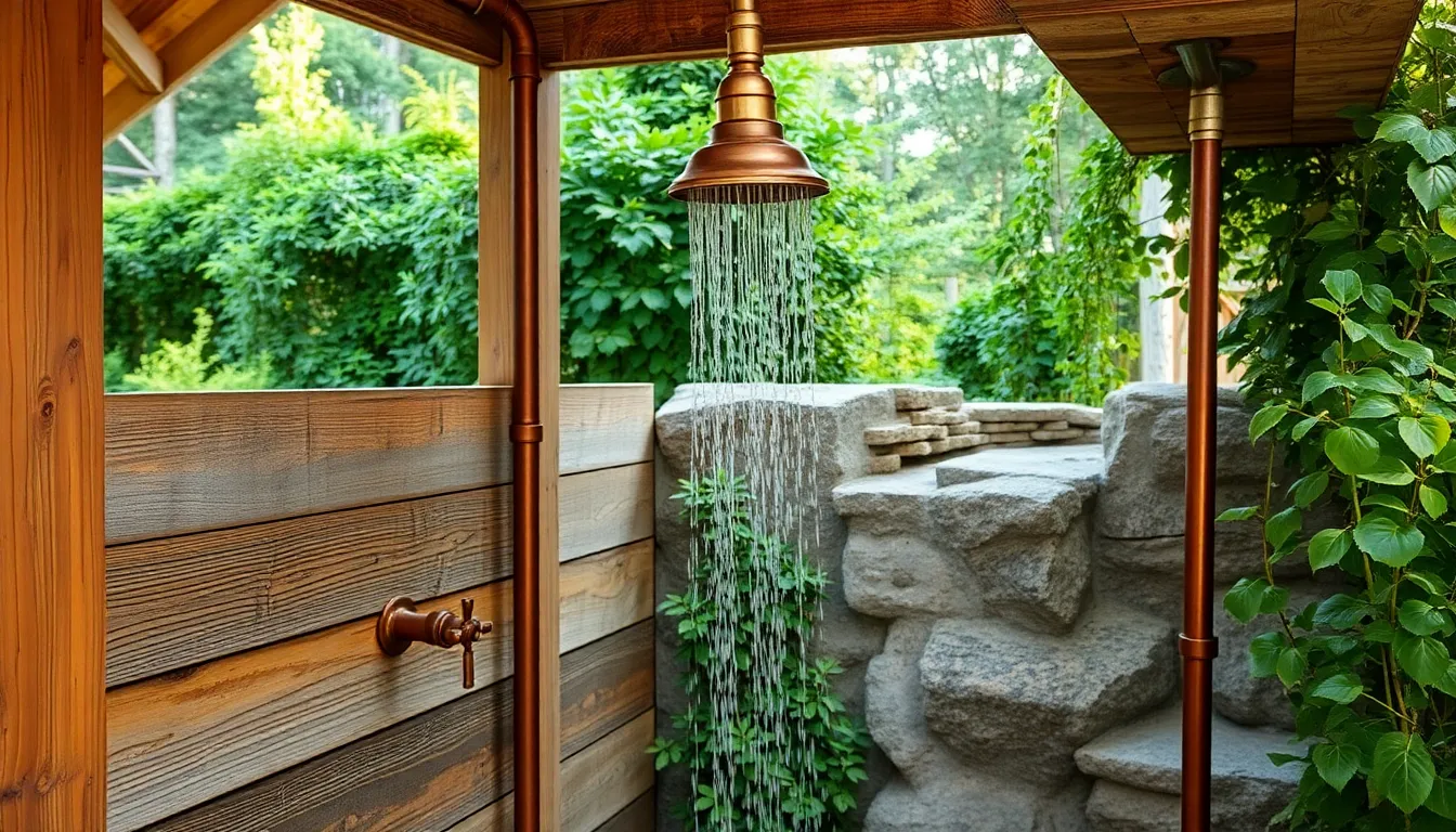 25 Stunning Rustic Outdoor Shower Ideas That'll Transform Your Backyard Into a Spa 4 25 Stunning Rustic Outdoor Shower Ideas That'll Transform Your Backyard Into a Spa 3