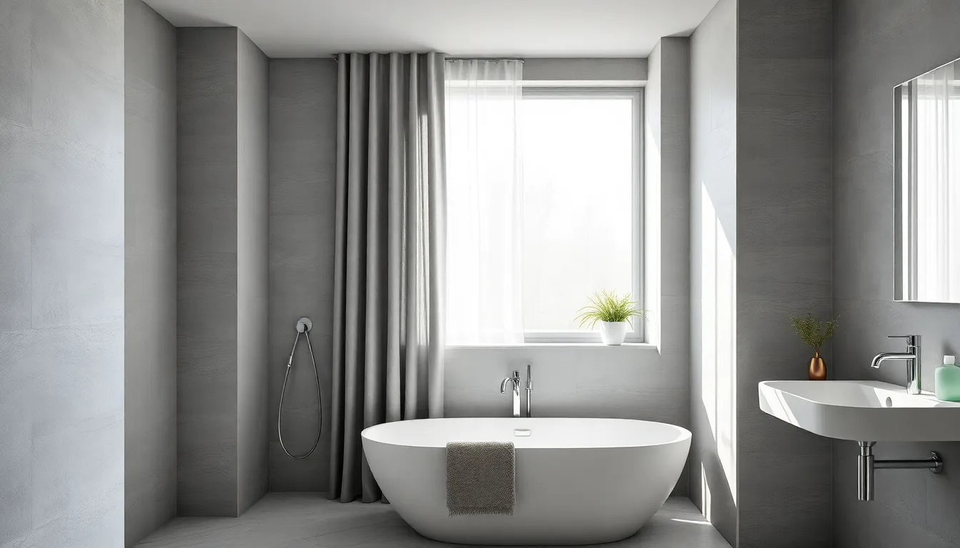 25 Stunning Bathroom Curtain Ideas to Transform Your Space on Any Budget 6 25 Stunning Bathroom Curtain Ideas to Transform Your Space on Any Budget 5