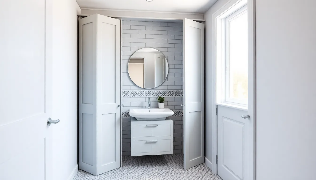 15 Space-Saving Bathroom Door Ideas That Actually Work in Tiny Spaces 5