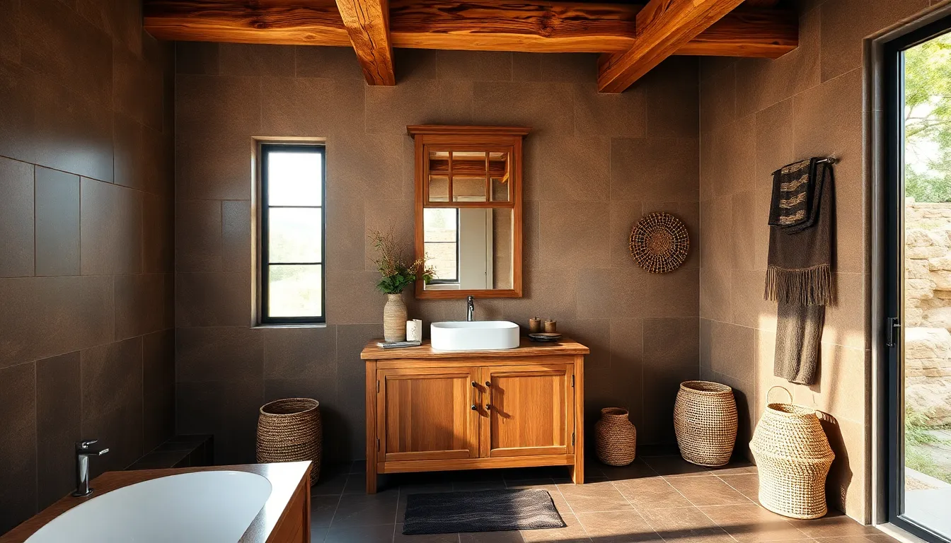 25 Stunning Brown Bathroom Ideas That Will Transform Your Space Into a Spa Retreat 5