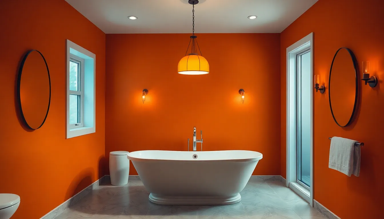 25 Stunning Orange Bathroom Ideas That Will Transform Your Space in 2025 5