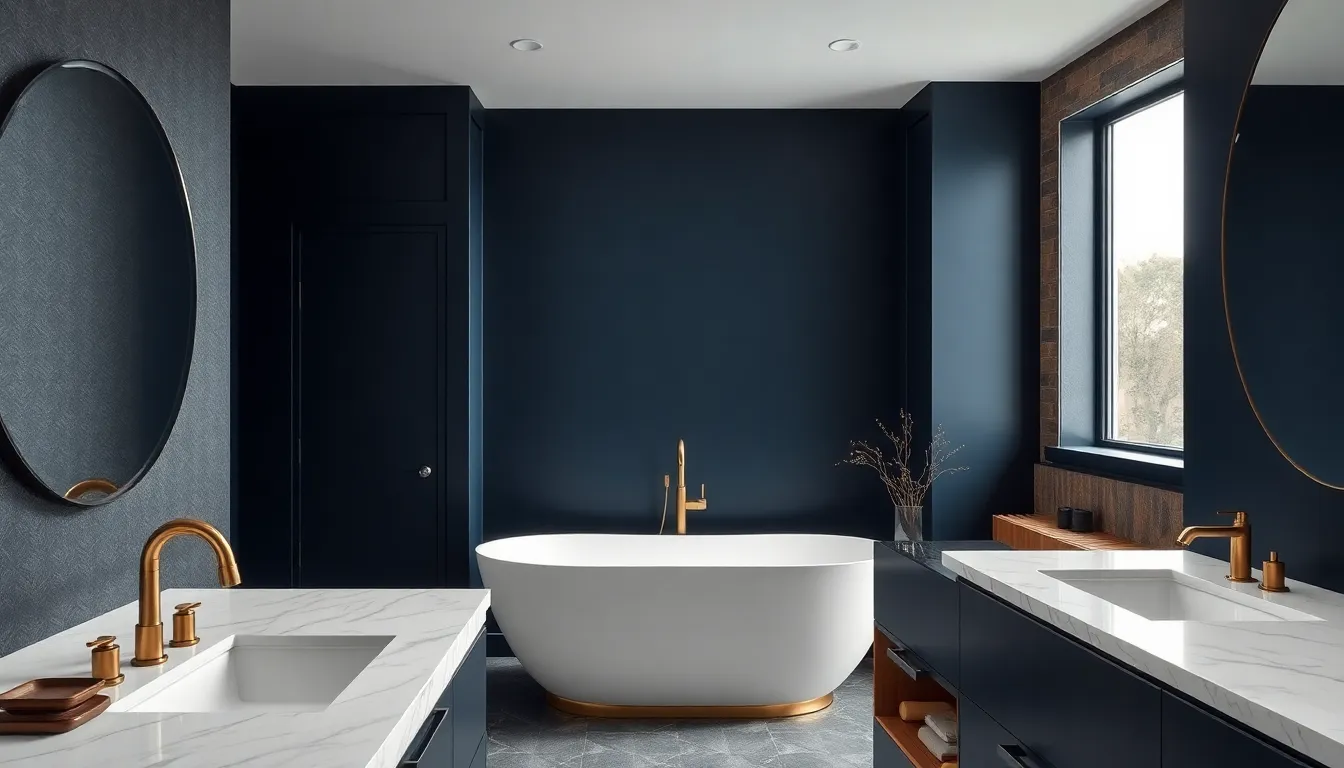 27 Dark Bathroom Ideas That'll Transform Your Space Into a Luxury Spa 8 27 Dark Bathroom Ideas That'll Transform Your Space Into a Luxury Spa 7