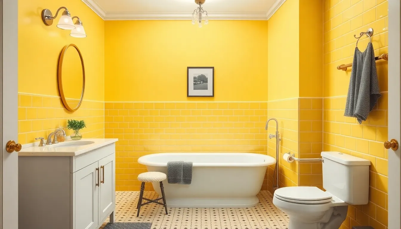 25+ Yellow Bathroom Decorating Ideas That Actually Look Stunning in 2025 7