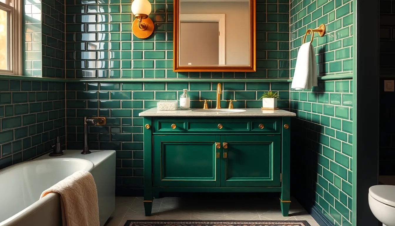 27 Stunning Green Vanity Bathroom Ideas That'll Transform Your Space in 2025 7