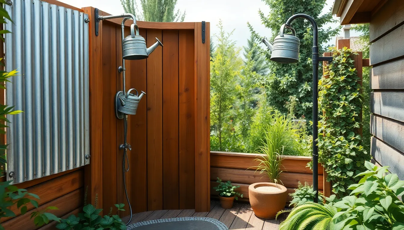 25 Stunning Rustic Outdoor Shower Ideas That'll Transform Your Backyard Into a Spa 8 25 Stunning Rustic Outdoor Shower Ideas That'll Transform Your Backyard Into a Spa 7