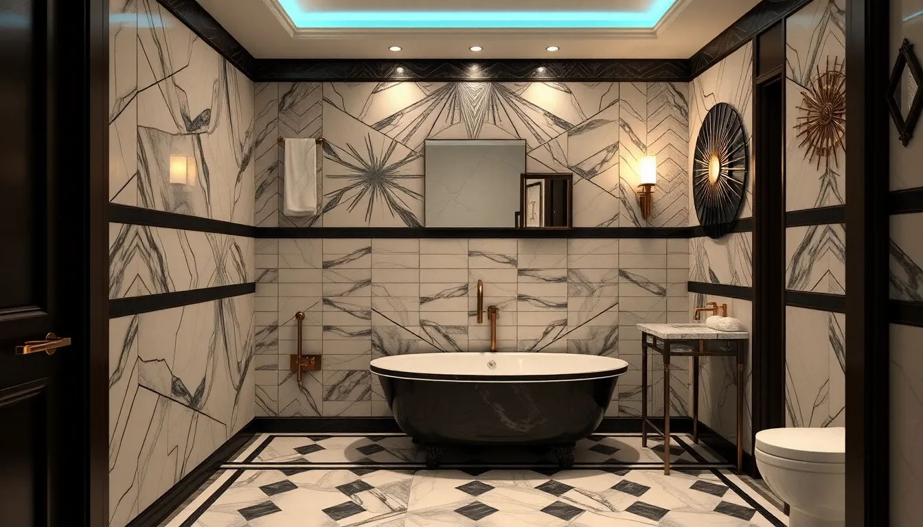 25 Stunning Art Deco Bathroom Ideas That Bring 1920s Glamour to Your Home 9