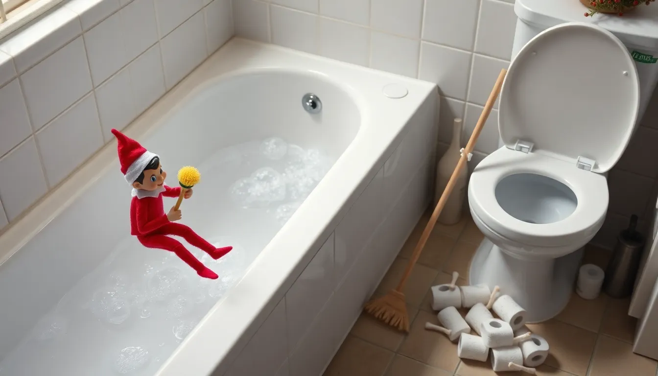 25 Hilarious Elf on the Shelf Bathroom Ideas Kids Will Love This Christmas 10 25 Hilarious Elf on the Shelf Bathroom Ideas Kids Will Love This Christmas 9