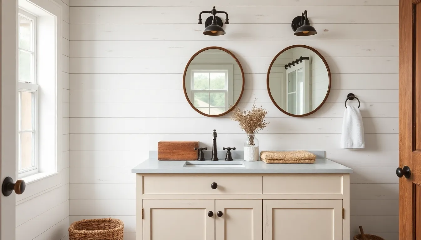 25 Farmhouse Bathroom Ideas That'll Transform Your Space on Any Budget 10 25 Farmhouse Bathroom Ideas That'll Transform Your Space on Any Budget 9