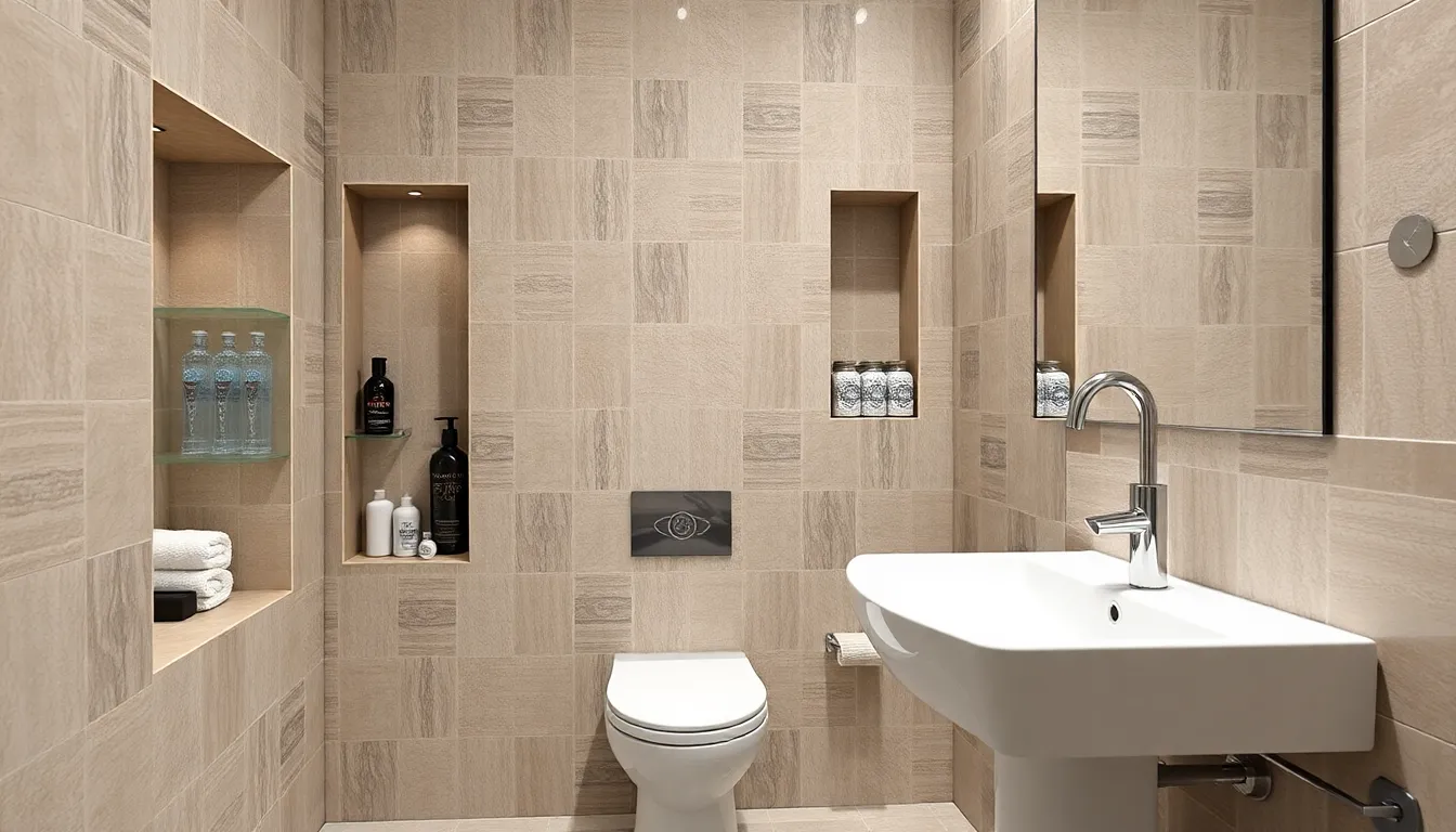 47 Fully Tiled Small Bathroom Ideas That Make Tiny Spaces Look Twice as Big 9