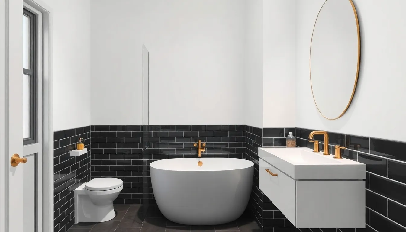 25 Stunning Half Tiled Bathroom Ideas That Will Transform Your Space in 2025 9