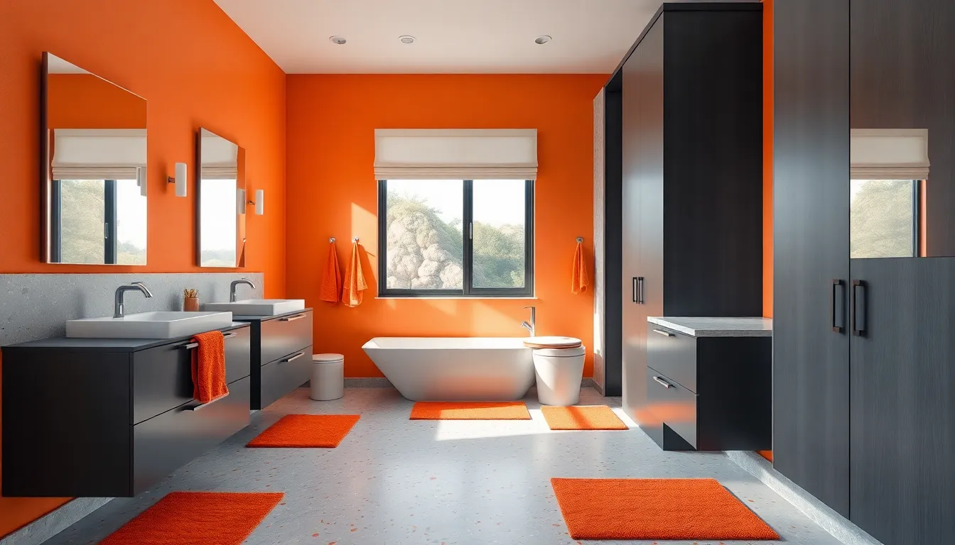 25 Stunning Orange Bathroom Ideas That Will Transform Your Space in 2025 9