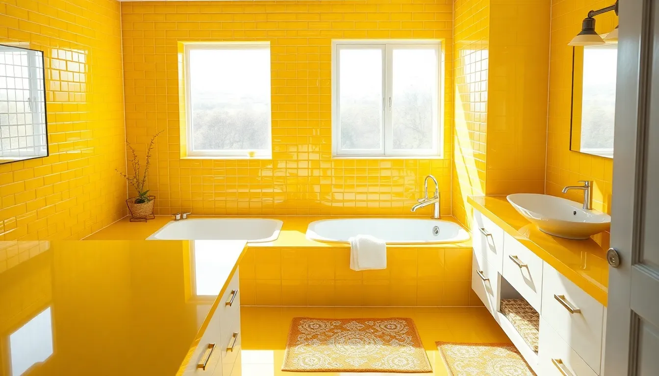 25+ Yellow Bathroom Decorating Ideas That Actually Look Stunning in 2025 11