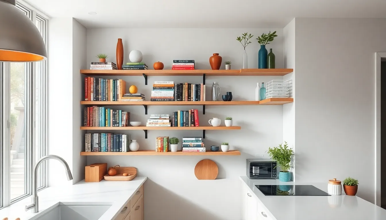 25 Floating Shelves Kitchen Ideas That'll Transform Your Space (+ Easy Install Tips) 12 25 Floating Shelves Kitchen Ideas That'll Transform Your Space (+ Easy Install Tips) 11