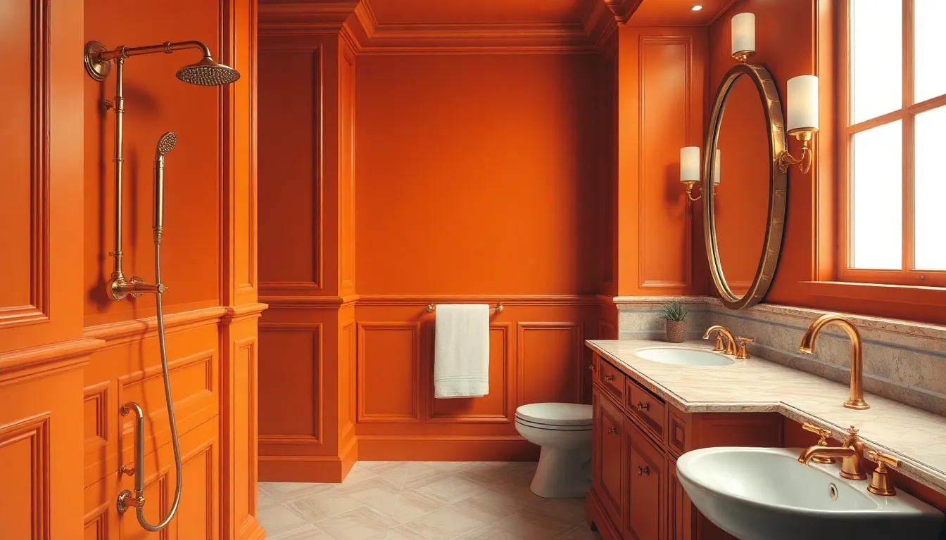 25 Stunning Orange Bathroom Ideas That Will Transform Your Space in 2025 11