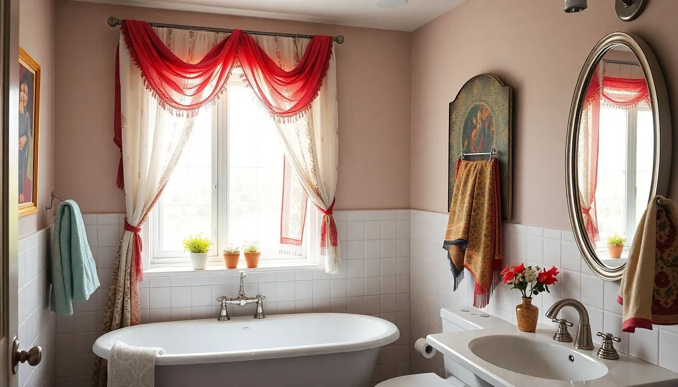 25 Stunning Bathroom Curtain Ideas to Transform Your Space on Any Budget 14 25 Stunning Bathroom Curtain Ideas to Transform Your Space on Any Budget 13