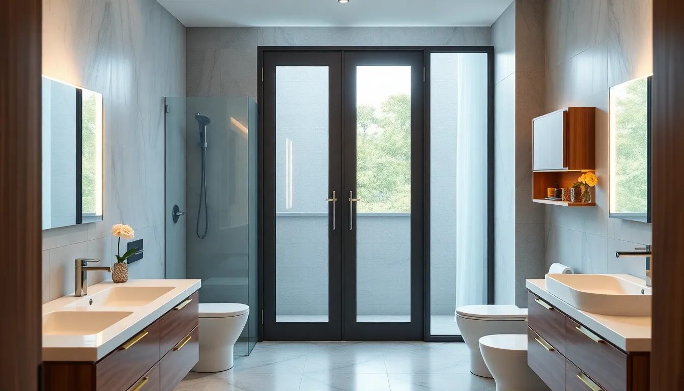 15 Space-Saving Bathroom Door Ideas That Actually Work in Tiny Spaces 13