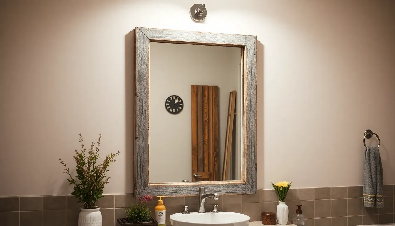 25 Stunning Bathroom Mirror Frame Ideas to Transform Your Space (DIY & Budget-Friendly!) 13