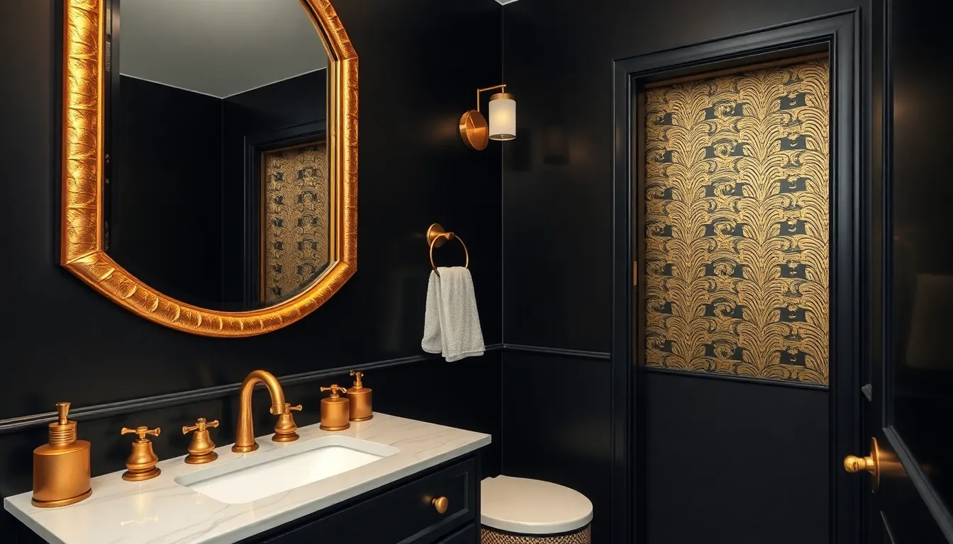 27 Black and Gold Bathroom Ideas to Transform Your Space in 2025 14 27 Black and Gold Bathroom Ideas to Transform Your Space in 2025 13