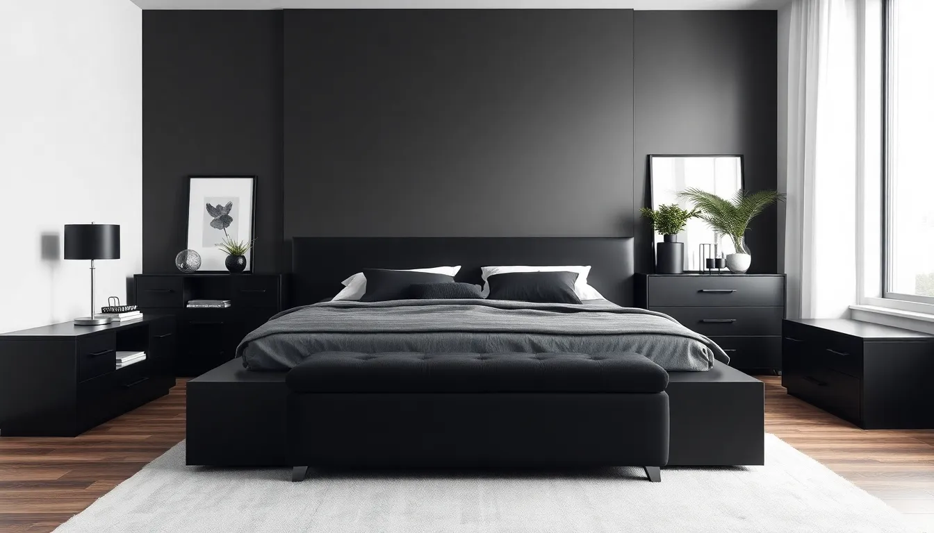 25 Stunning Black Bedroom Furniture Ideas That Will Transform Your Space 14 25 Stunning Black Bedroom Furniture Ideas That Will Transform Your Space 13