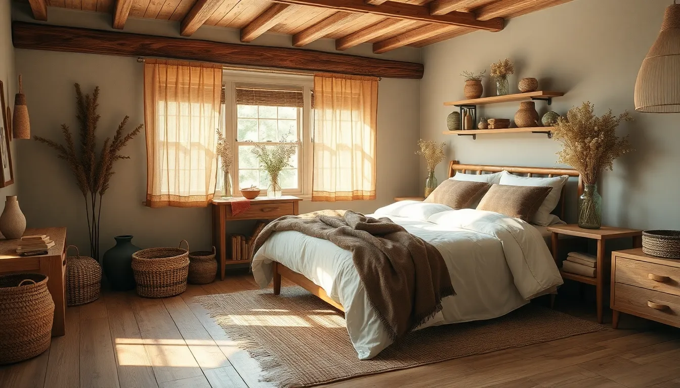 25 Stunning Earthy Bedroom Ideas to Transform Your Space Into a Natural Oasis 14 25 Stunning Earthy Bedroom Ideas to Transform Your Space Into a Natural Oasis 13