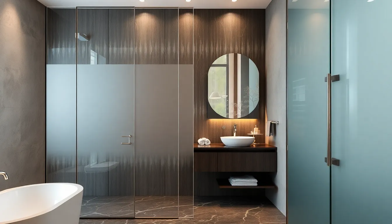 25 Bathroom Partition Ideas to Transform Your Space (Glass, Wood & More) 16 25 Bathroom Partition Ideas to Transform Your Space (Glass, Wood & More) 15
