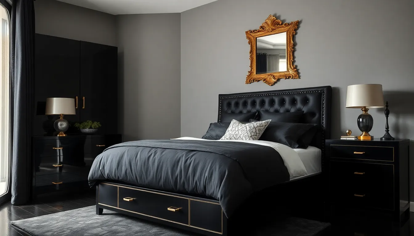 25 Stunning Black Bedroom Furniture Ideas That Will Transform Your Space 16 25 Stunning Black Bedroom Furniture Ideas That Will Transform Your Space 15