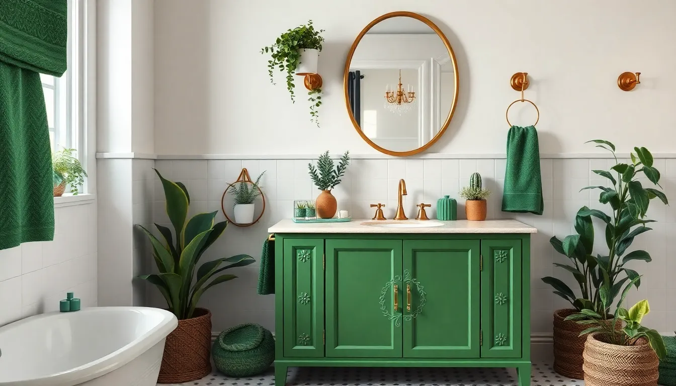 27 Stunning Green Vanity Bathroom Ideas That'll Transform Your Space in 2025 17