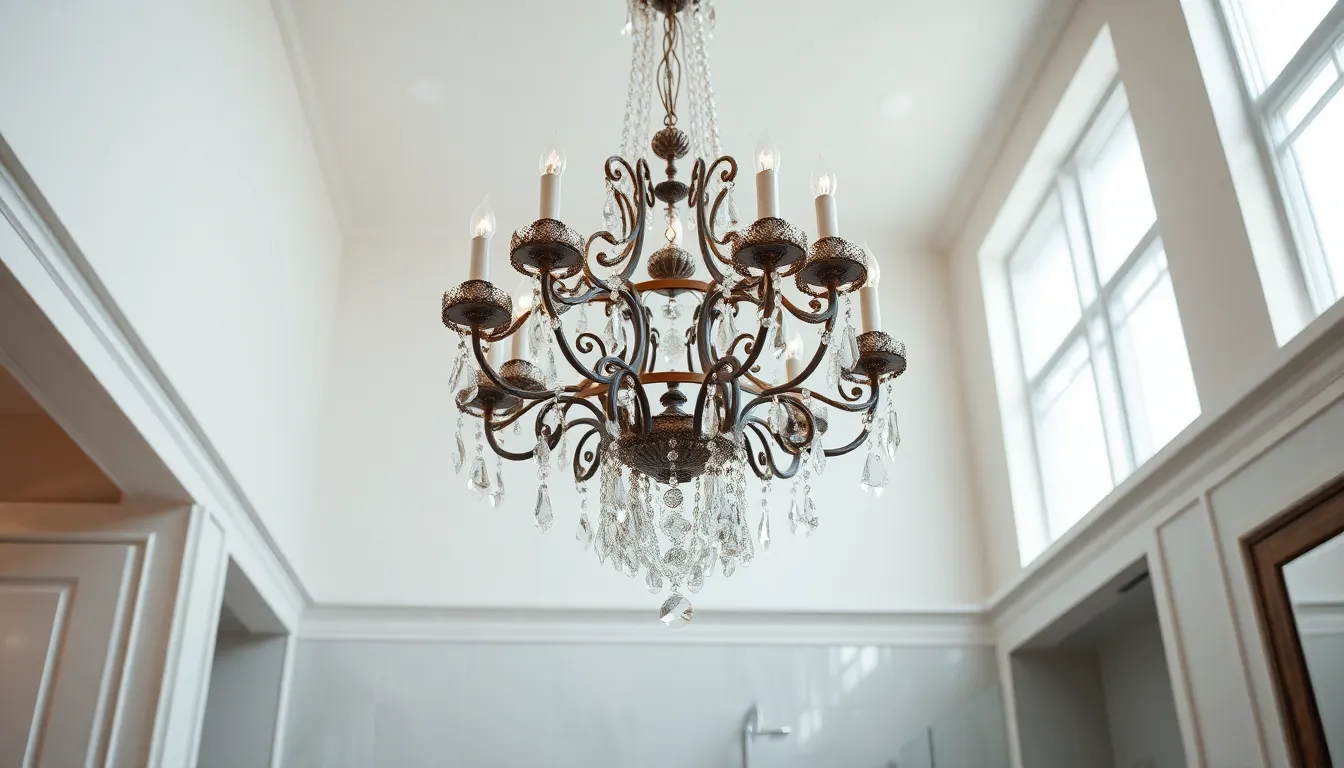 27 Stunning Bathroom Chandelier Ideas to Transform Your Space Into a Luxury Spa 1