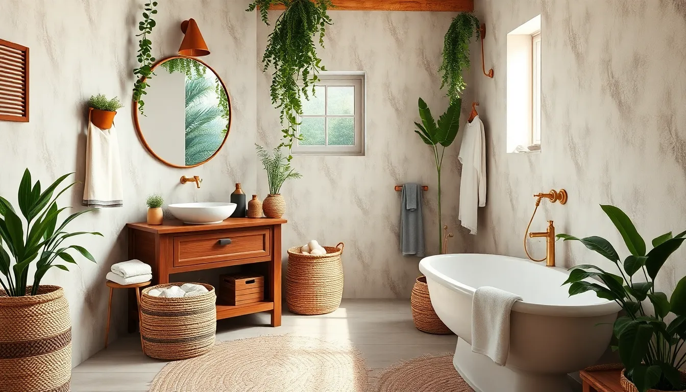25 Boho Bathroom Ideas to Transform Your Space Into a Dreamy Oasis 2 25 Boho Bathroom Ideas to Transform Your Space Into a Dreamy Oasis 1