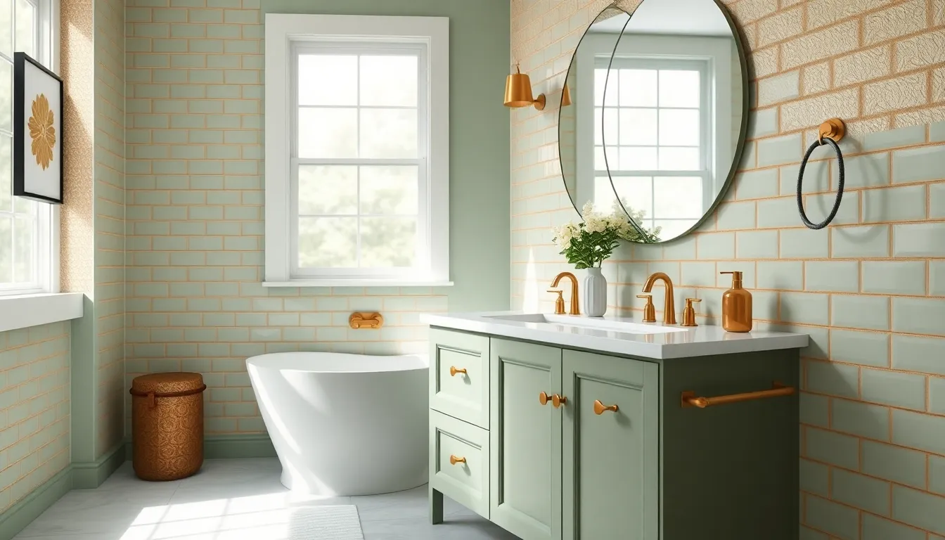 25 Stunning Green and Gold Bathroom Ideas to Transform Your Space in 2025 1