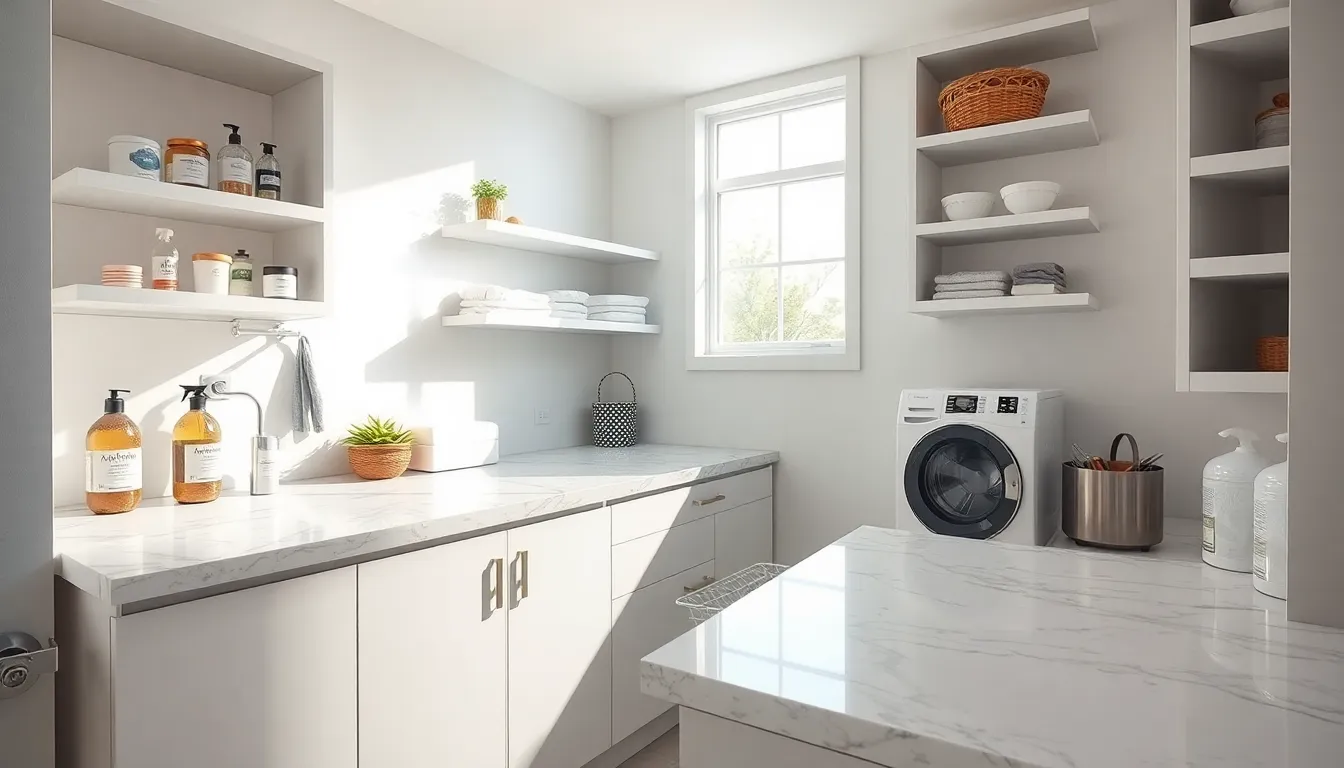 25 Laundry Room Countertop Ideas to Transform Your Space (Budget to Luxury) 2 25 Laundry Room Countertop Ideas to Transform Your Space (Budget to Luxury) 1