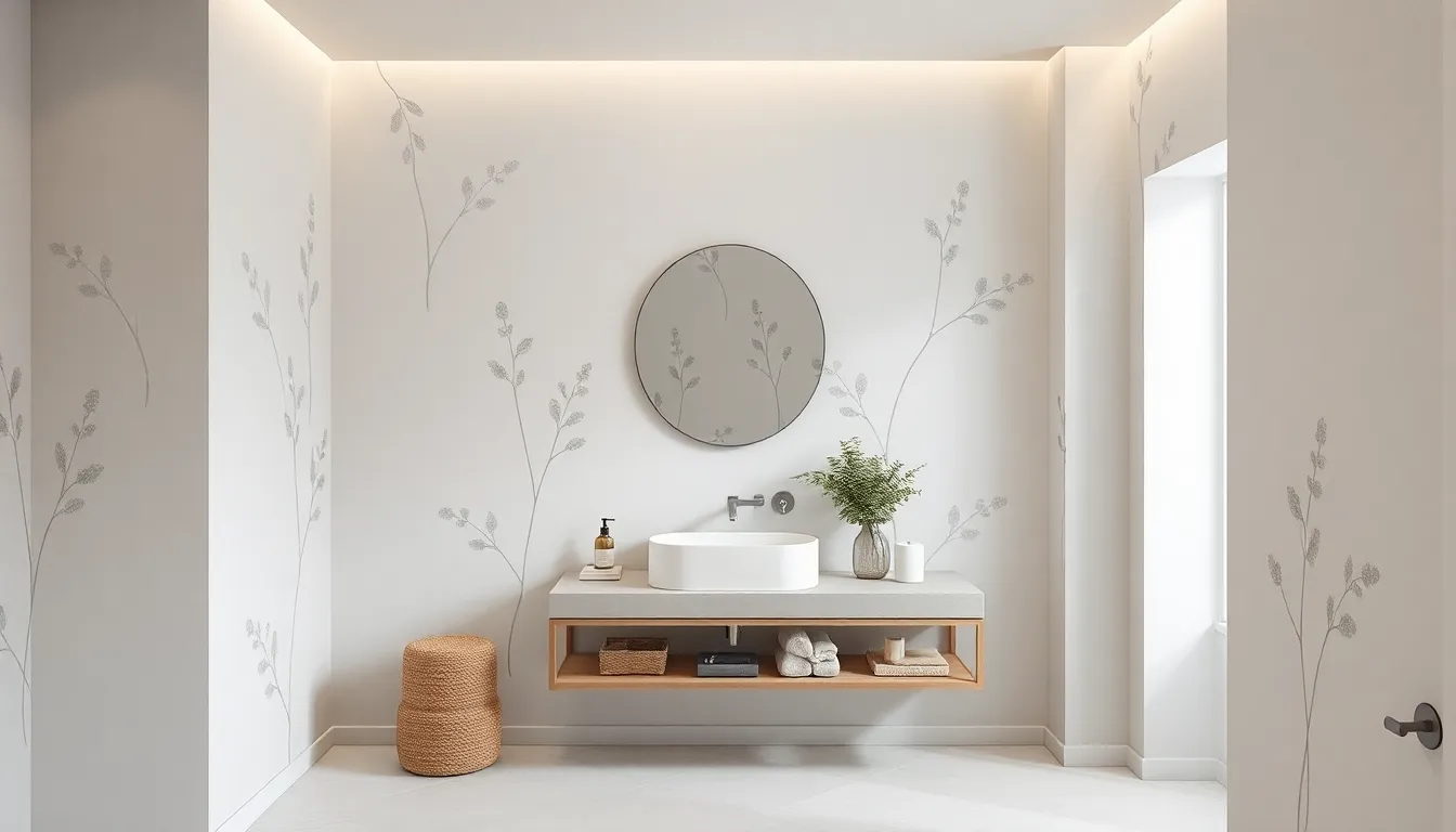 25 Stunning Modern Bathroom Wallpaper Ideas That Will Transform Your Space in 2025 1