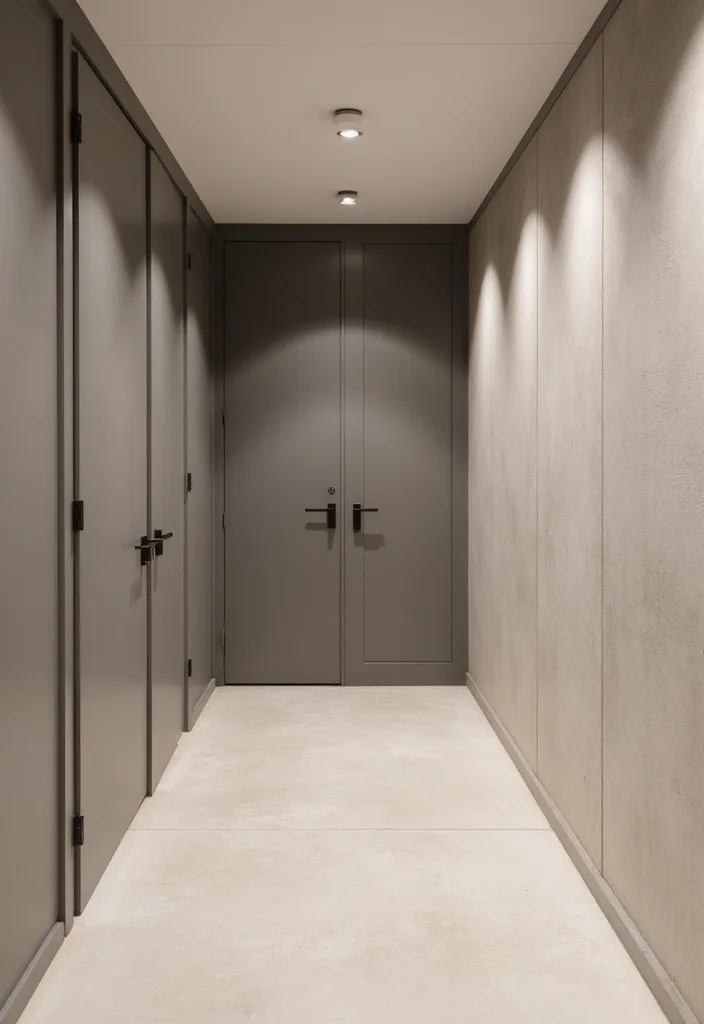 10 Basement Door Ideas Interior for Clean Practical Access 5. Modern Flush Doors