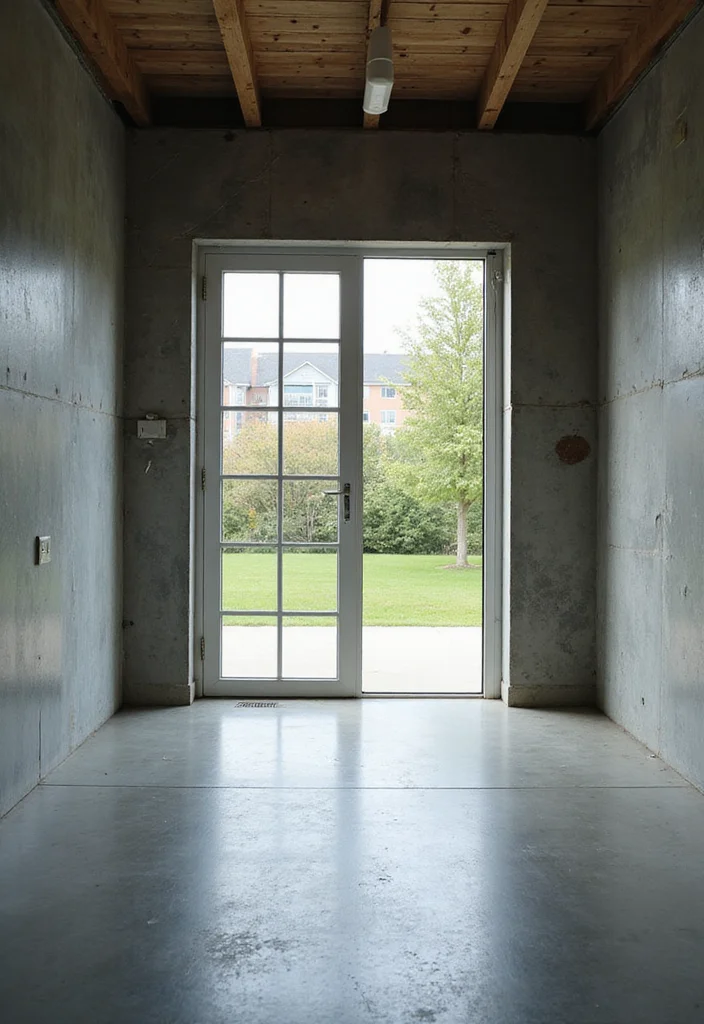 10 Basement Door Ideas Interior for Clean Practical Access 7. Glass Panel Doors