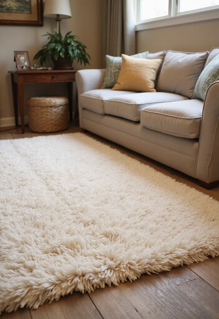10 Basement Rug Ideas for Warm Comfortable Flooring 1. Plush Shag Rugs