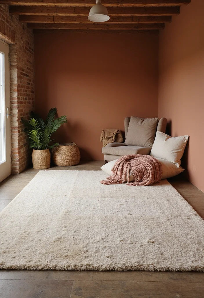 10 Basement Rug Ideas for Warm Comfortable Flooring 5. Soft Wool Rugs