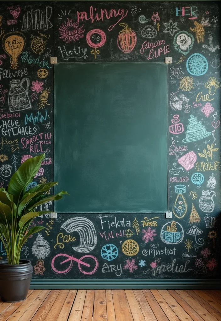 10 Bloxburg Wall Decor Ideas for Cute Creative Builds - 8. Customizable Chalkboard Walls