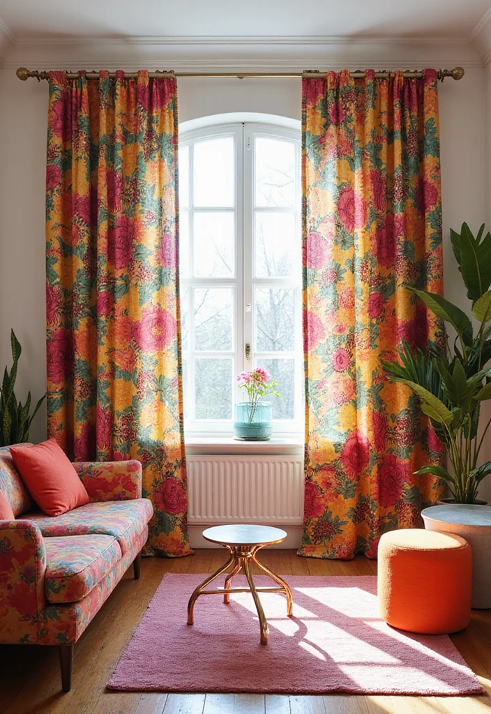 10 Four Panel Curtain Ideas for Wide Balanced Coverage 4. Printed Recycled Polyester