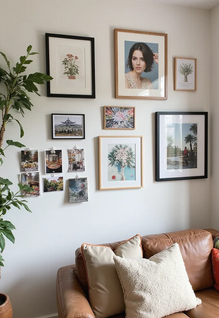 10 Hostel Wall Decor Ideas for Warm Affordable Style 1. Gallery Wall with Personal Touches