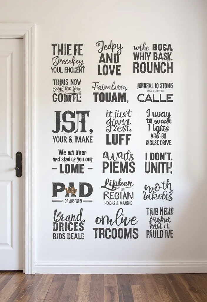 10 Hostel Wall Decor Ideas for Warm Affordable Style 7. Inspirational Quotes and Typography