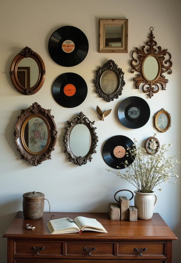 10 Hostel Wall Decor Ideas for Warm Affordable Style 9. Vintage Finds and Thrift Store Treasures