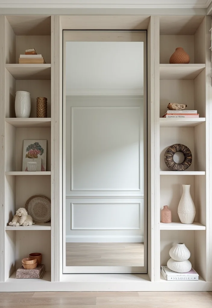 10 Indented Wall Decor Ideas for Unique Built-In Displays 67 10 Indented Wall Decor Ideas for Unique Built In Displays 7. Create Depth with Mirrors