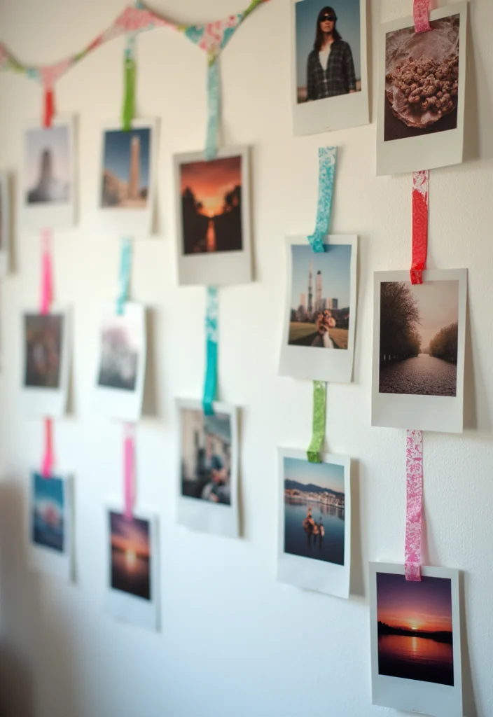 10 Polaroid Ideas Room Wall Decor for Personal Creative Touches 6. Washi Tape Wonder