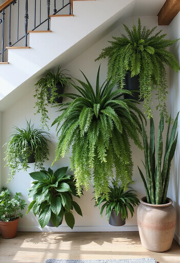 10 Under Stairs Wall Decor Ideas for Clever Small Spots 23 10 Under Stairs Wall Decor Ideas for Clever Small Spots 3. Vertical Garden for an Eco Friendly Touch