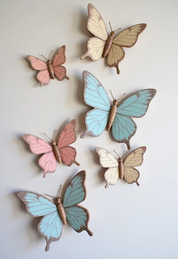 10 Wall Butterfly Decor Ideas for Soft Whimsical Accents 1 10 Wall Butterfly Decor Ideas for Soft Whimsical Accents 1. Upcycled Butterfly Wall Art