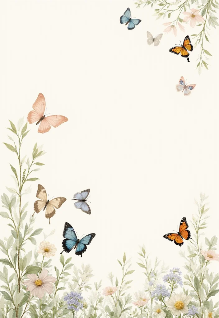 10 Wall Butterfly Decor Ideas for Soft Whimsical Accents 23 10 Wall Butterfly Decor Ideas for Soft Whimsical Accents 3. Botanical Butterfly Wall Decals