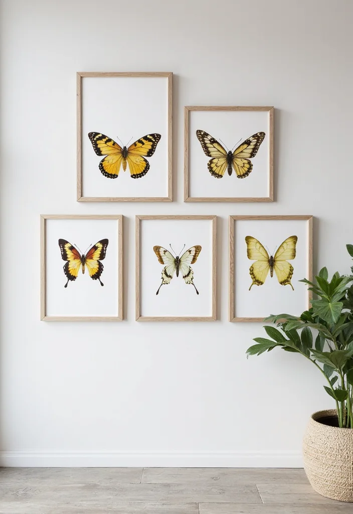 10 Wall Butterfly Decor Ideas for Soft Whimsical Accents 89 10 Wall Butterfly Decor Ideas for Soft Whimsical Accents 9. Sustainable Butterfly Prints